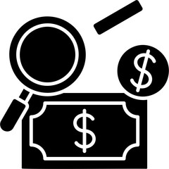 Glyph Solid Money Tracker Icon