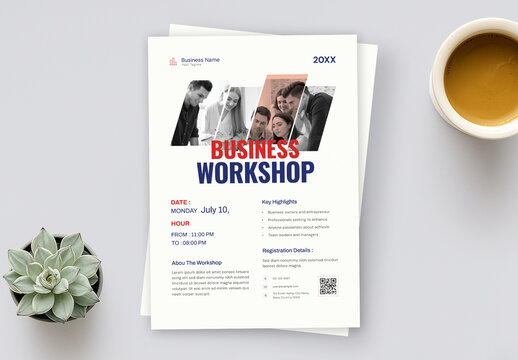 Minimal Business Conference and Workshop Flyer Template