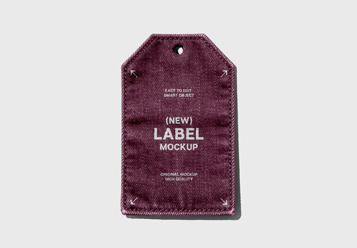 Denim Fabric Label Mockup