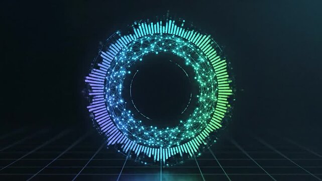Futuristic Audio Visualizer - A Dynamic Display of Sound Waves.