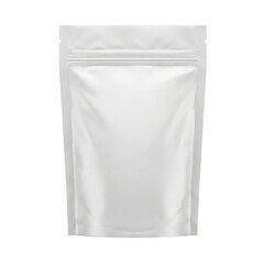 Blank white stand-up pouch bag with zipper mockup © BTG