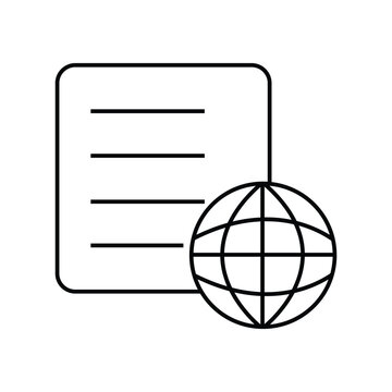 Document Global Network Outline Icon