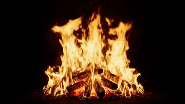 Green Screen photorealistic fire video with light smoke two speeds 4k 24p over black and for transparent background scene 3 distortion, overlay, glitch, static noise, scan lines on background