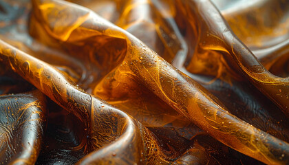 Old Rope Bridge Crossing a Foggy Deep Valley in an Enchanted Forest