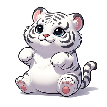White tigers are tigers that carry a recessive gene that produces their pale coloration. There's also a genetic trait that causes their stripes to be dull.