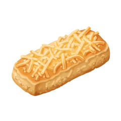 Illustration of Traditional Indonesian Kastengel Cookies on Festive Table