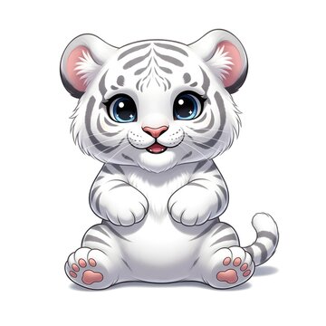 White tigers are tigers that carry a recessive gene that produces their pale coloration. There's also a genetic trait that causes their stripes to be dull.