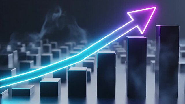 Rising Stock Market - A Visual Representation of Growth and Success.