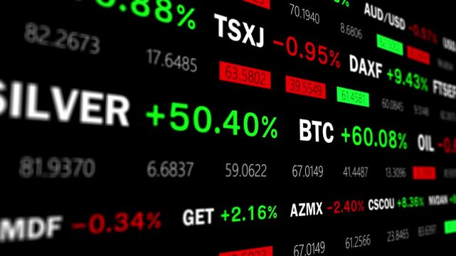 display report performance diagram, graph option presentation financial analysis row of stock price number market slide