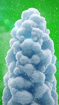 Green Screen animated frozen icee ffect on background animation freeze cold snow effect transparent scene 3 with distortion, overlay, glitch, static noise, scan lines black background, 4k video loop