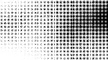 Black Halftone Dot Gradient Overlay on Transparent Background. © Rizq