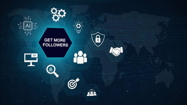 Get more followers concept. Business, Technology, Internet and network concept. 3d illustration