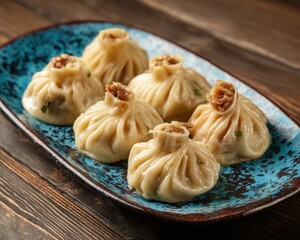 Georgian dumplings, khinkali with meat.