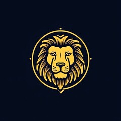 Cartoon Lion Head Logo Mascot &ndash; Bold Roaring Lion Emblem Vector Illustration