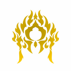 Golden Thai Traditional Ornament Luxury Graphic Design