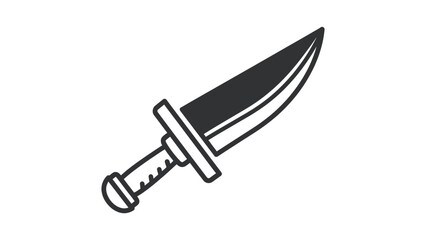 Black and White Dagger Illustration