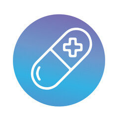 Obraz premium Pills and Capsules Icon vector design 