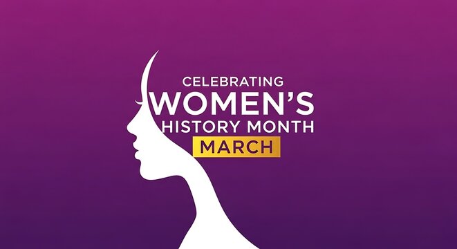 Celebrating women's history month with a striking silhouette and vibrant background