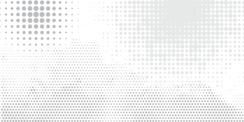 Fototapeta premium Dotted gradient halftone background. Horizontal seamless dots pattern in pop art style. Abstract modern stylish texture. Vector bacground