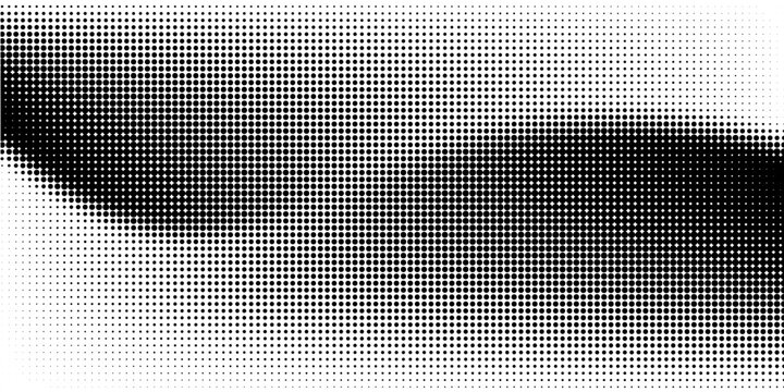 Dotted gradient halftone background. Horizontal seamless dots pattern in pop art style. Abstract modern stylish texture. Vector bacground