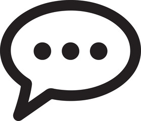 Fototapeta premium Simple speech bubble message box vector featuring a clean chat balloon design for communication, dialog, comments, notifications, and messaging interfaces