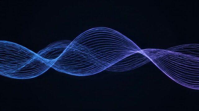 Blue Purple Waveform Motion Graphics Animation.