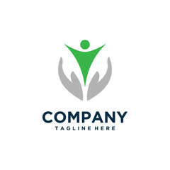 insurance logo design modern and simple