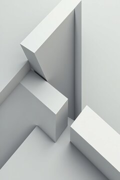 Bloques geom&eacute;tricos m&iacute;nimos con l&iacute;neas limpias y bordes afilados