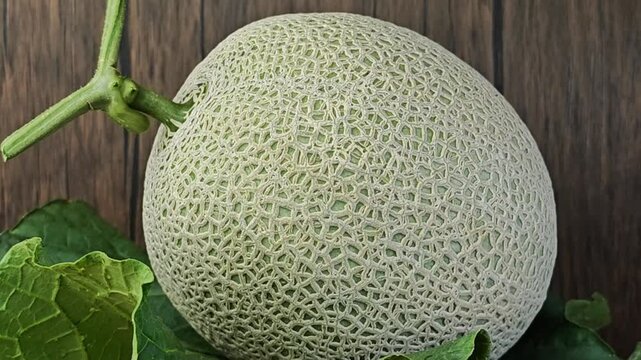 Fresh green melon, Zoom out.