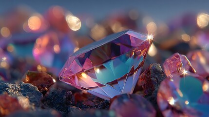 Dreamy background of crystal prism light reflections images illustration