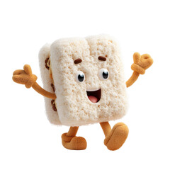 Smiling Sandwich: An animated sandwich, full of personality, beams with joy and playful energy, embodying a sense of delightful fun.