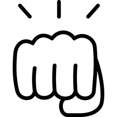 Obraz premium fist icon illustration design with outline