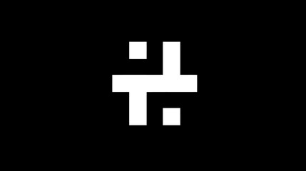 Obraz premium Abstract geometric design in white against a black background