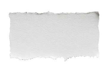 Obraz premium A rectangular piece of torn white paper with jagged edges, set against a black backdrop