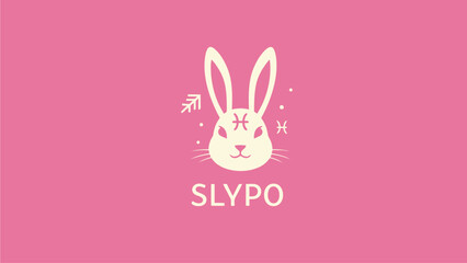 Fototapeta premium Cute Cartoon Bunny Logo Design