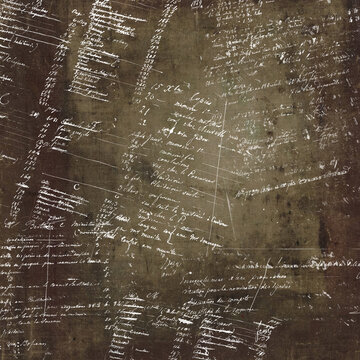 Vintage Handwritten Ledger Texture Background, Dark Aged Distressed Antique Document Surface