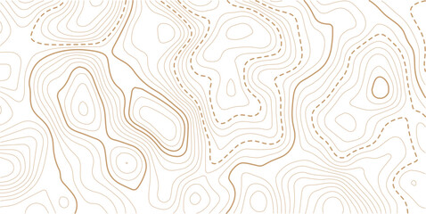 Fototapeta premium Topographic gold luxury map background. Geographic abstract pattern. Geographic contour map. Abstract outline grid, vector illustration. 