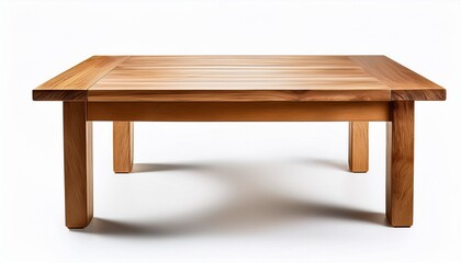 Fototapeta premium wooden table side table isolated on white background