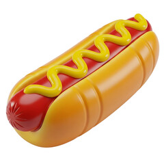 hot dog with mustard and ketchup