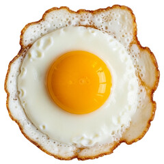 fried egg on a white background
