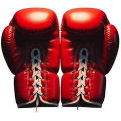 red boxing gloves isolated