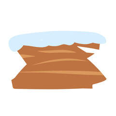 Snow covered wooden vector