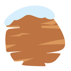 Snow covered wooden vector