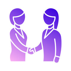 Obraz premium Two women shaking hands