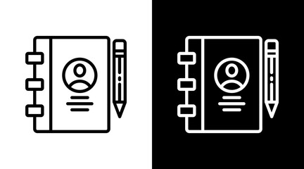Book Register Icon For Design Elements