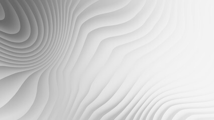 Abstract white waves and curves create a flowing modern background texture