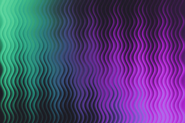 Abstract wavy background transitioning from vibrant green to deep purple hues