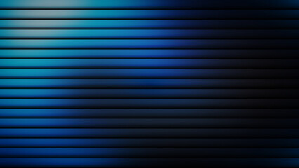 Obraz premium Glowing blue horizontal light stripes on dark background