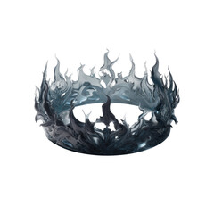 Crown of Mystery: An intricately designed crown, crafted with an ethereal beauty, its dark tones and elegant forms suggest royalty and heritage.