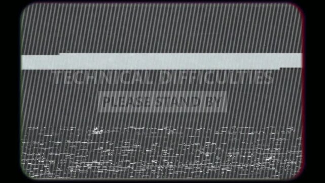 Technical difficulties please stand by warning screen